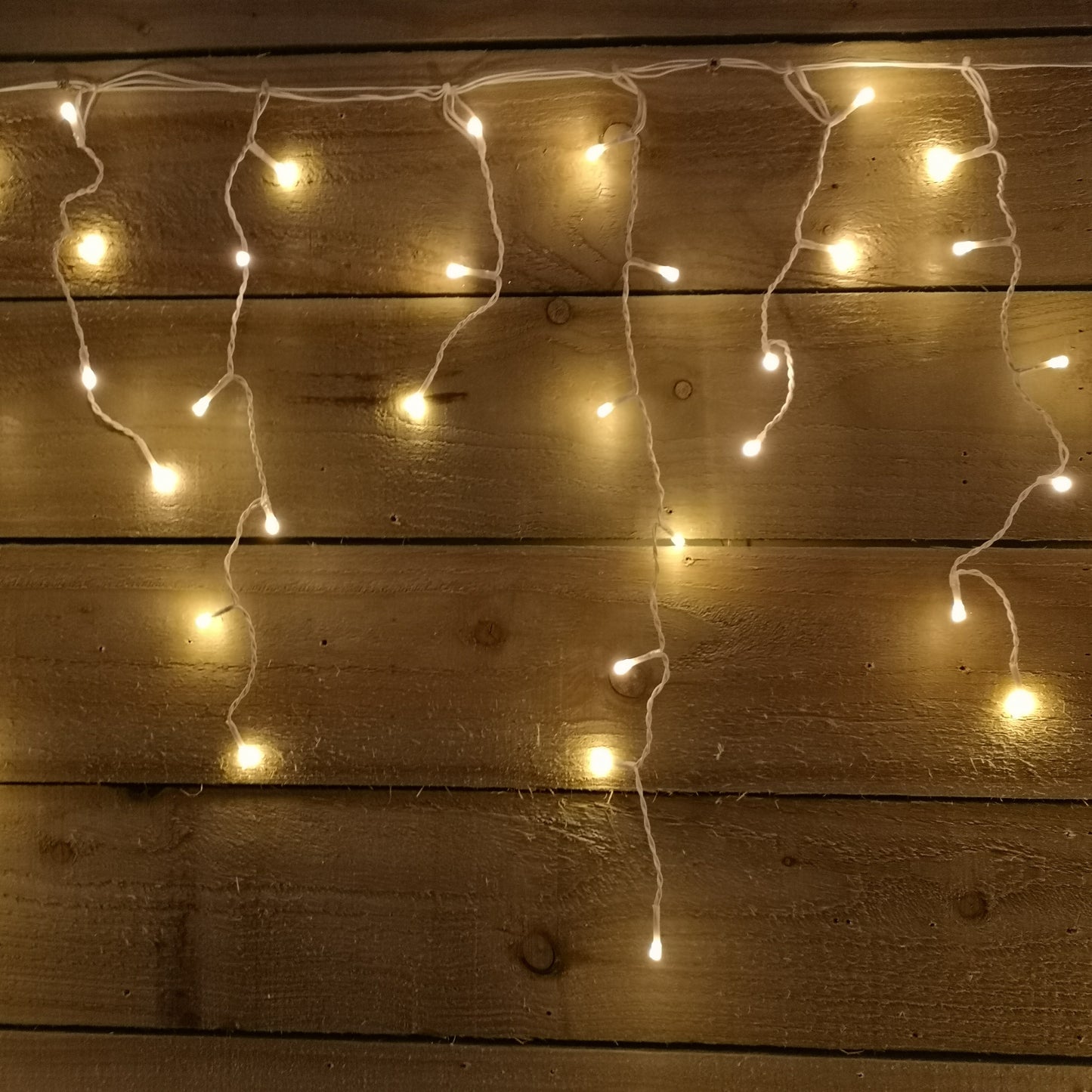 Premier Christmas 300 Frosted Icicle LED Lights - Warm White 7.5m 