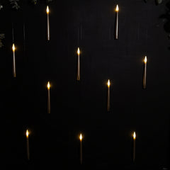 10pcs Premier 15cm Floating Gold Static Flicker Battery Candle with Remote Control in Warm White