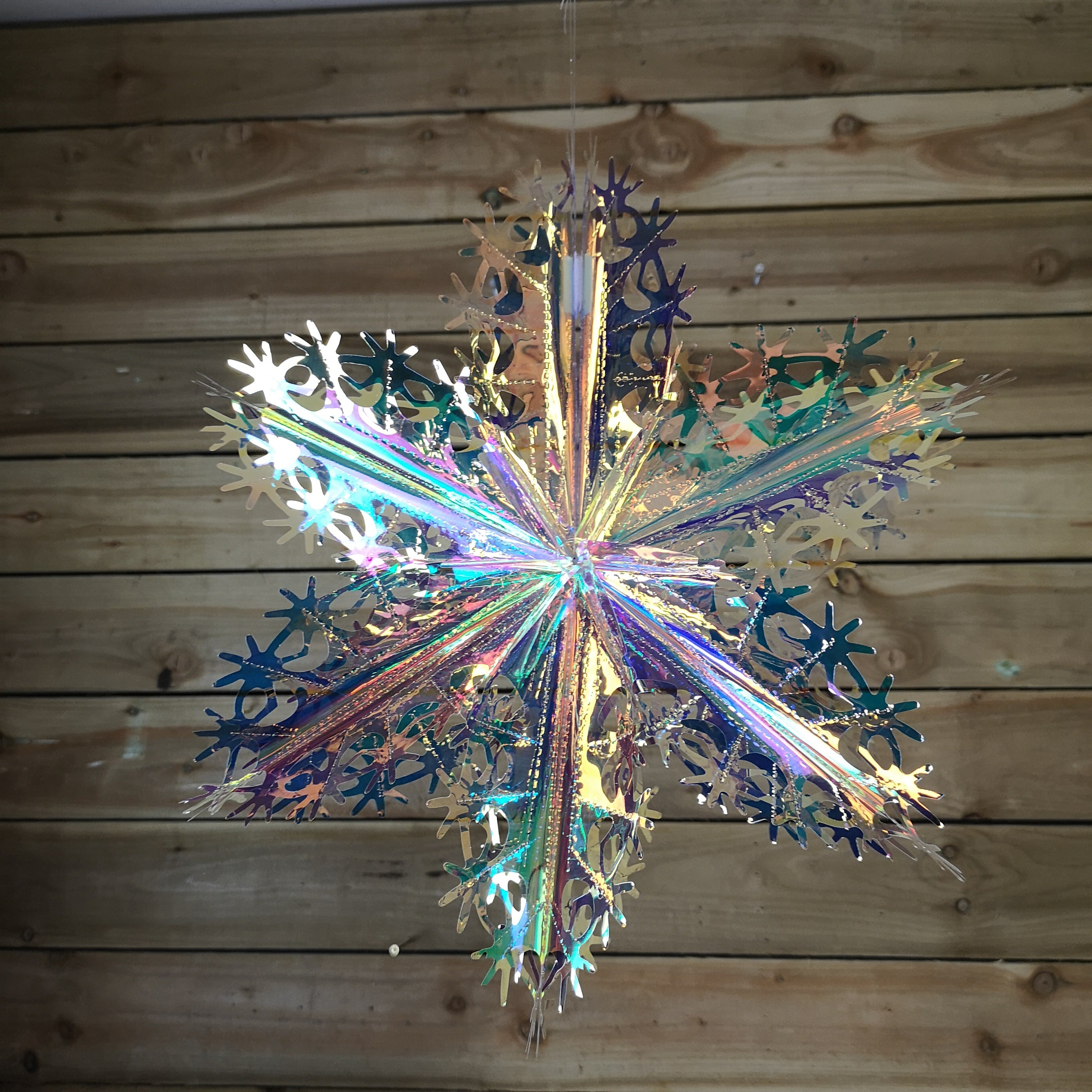 40cm Holographic Snowflake Hanging Christmas Decoration