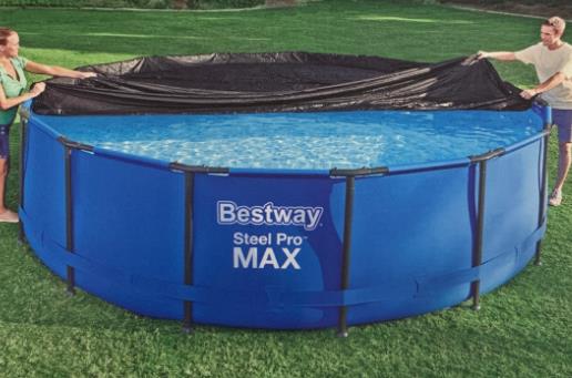 Bestway 3.05m 10ft PVC Outdoor Water Pool Cover with Drain holes and ropes