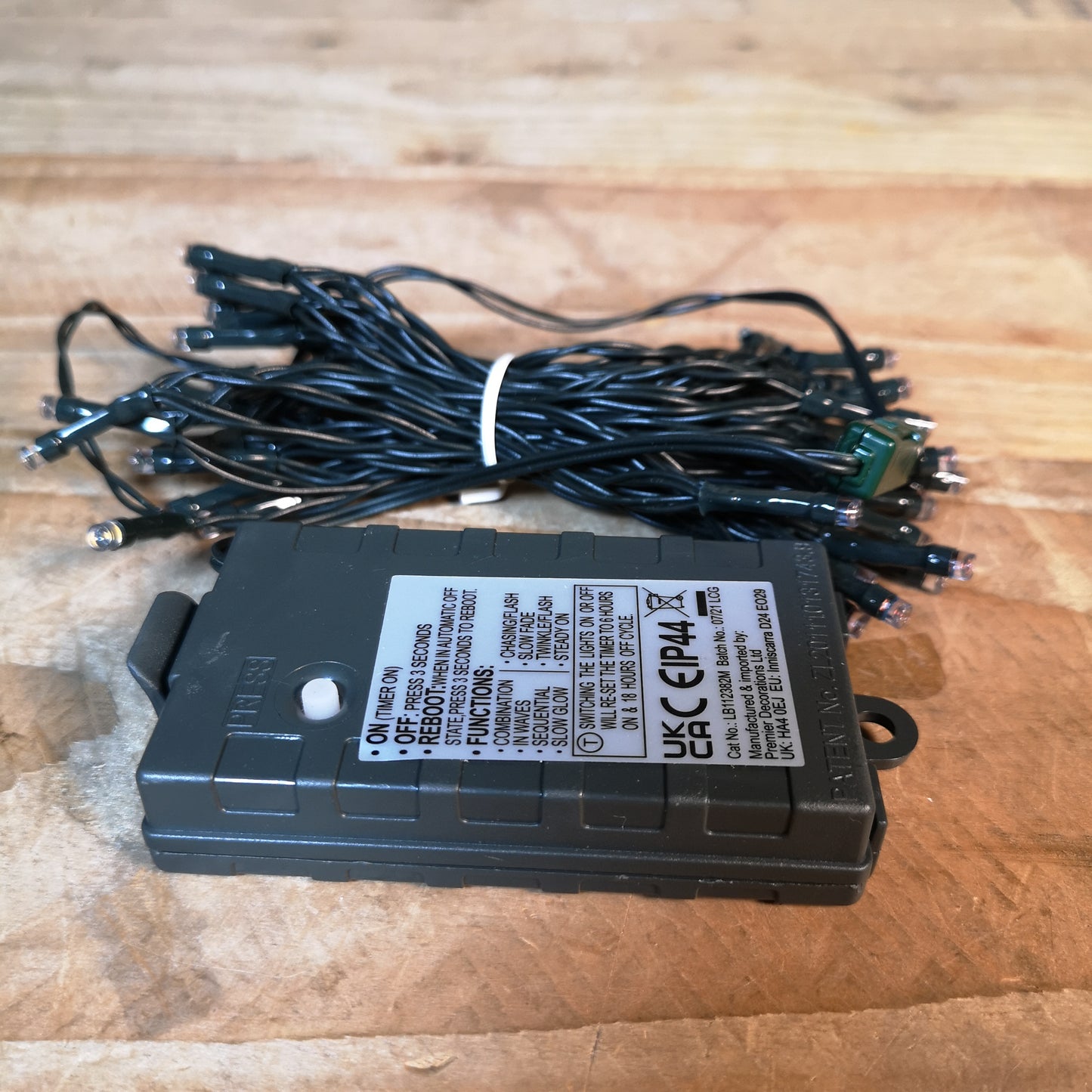 24 LED 2.3m Premier Christmas Indoor Outdoor Multi Function Battery Operated String Lights with Timer in Multicoloured