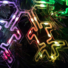 30cm RGB Multi Colour LED Indoor Festive Snowflake Light Indoor Christmas Light