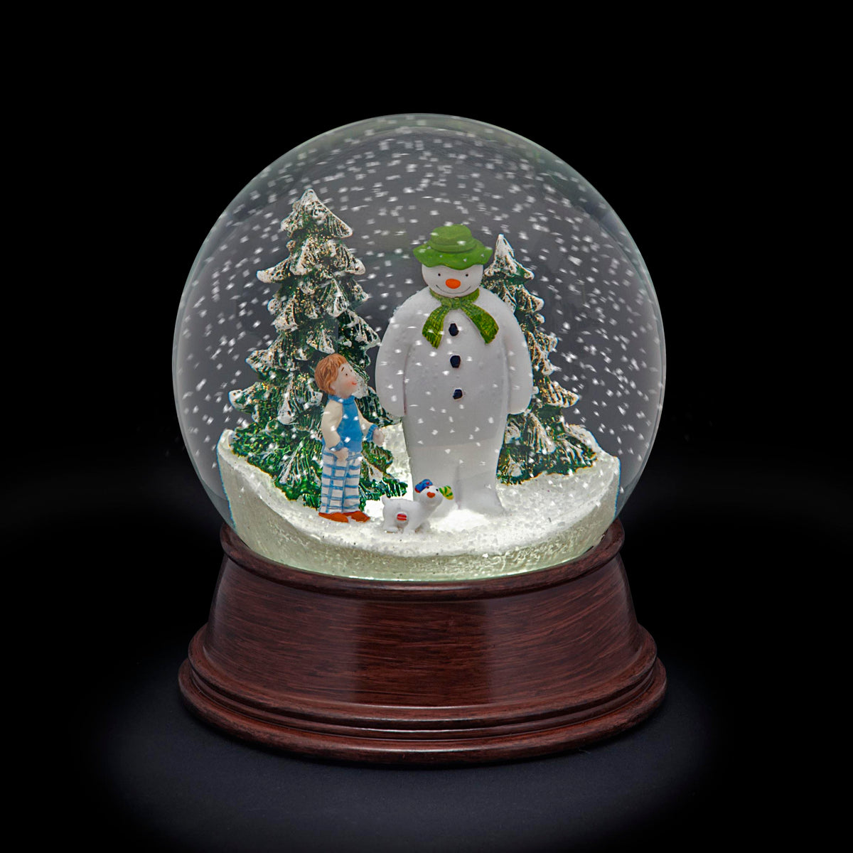 19cm Snowman & Snowdog Christmas Musical Snow Globe with Colour Changing LEDs