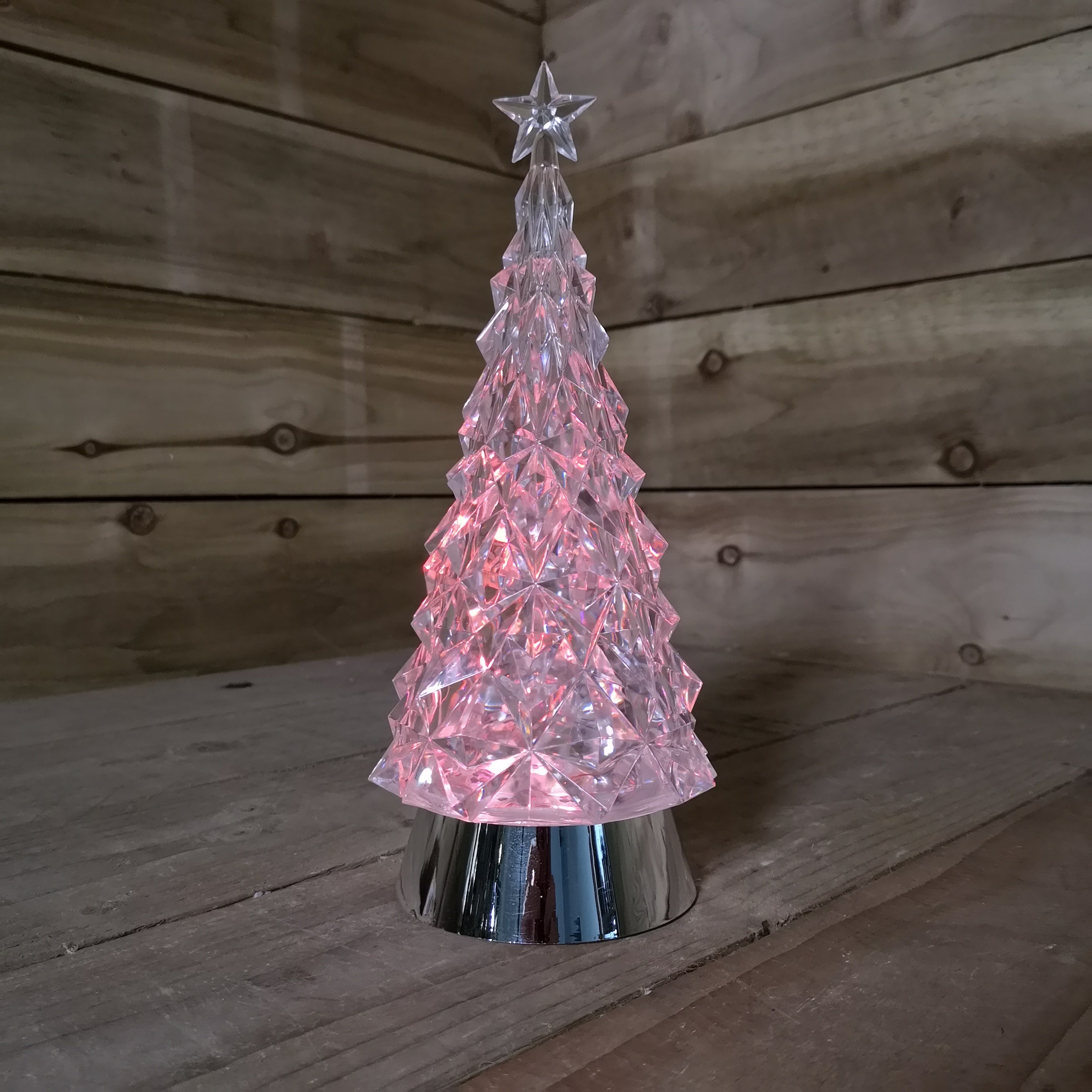 28cm RGB LED Christmas Tree Water Lantern Spinner Battery Operated