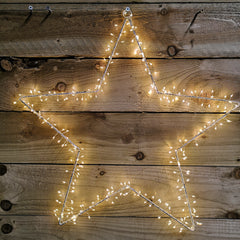 280 LED Festive 60cm Premier MicroBrights Outdoor Star Silhouette in Warm White