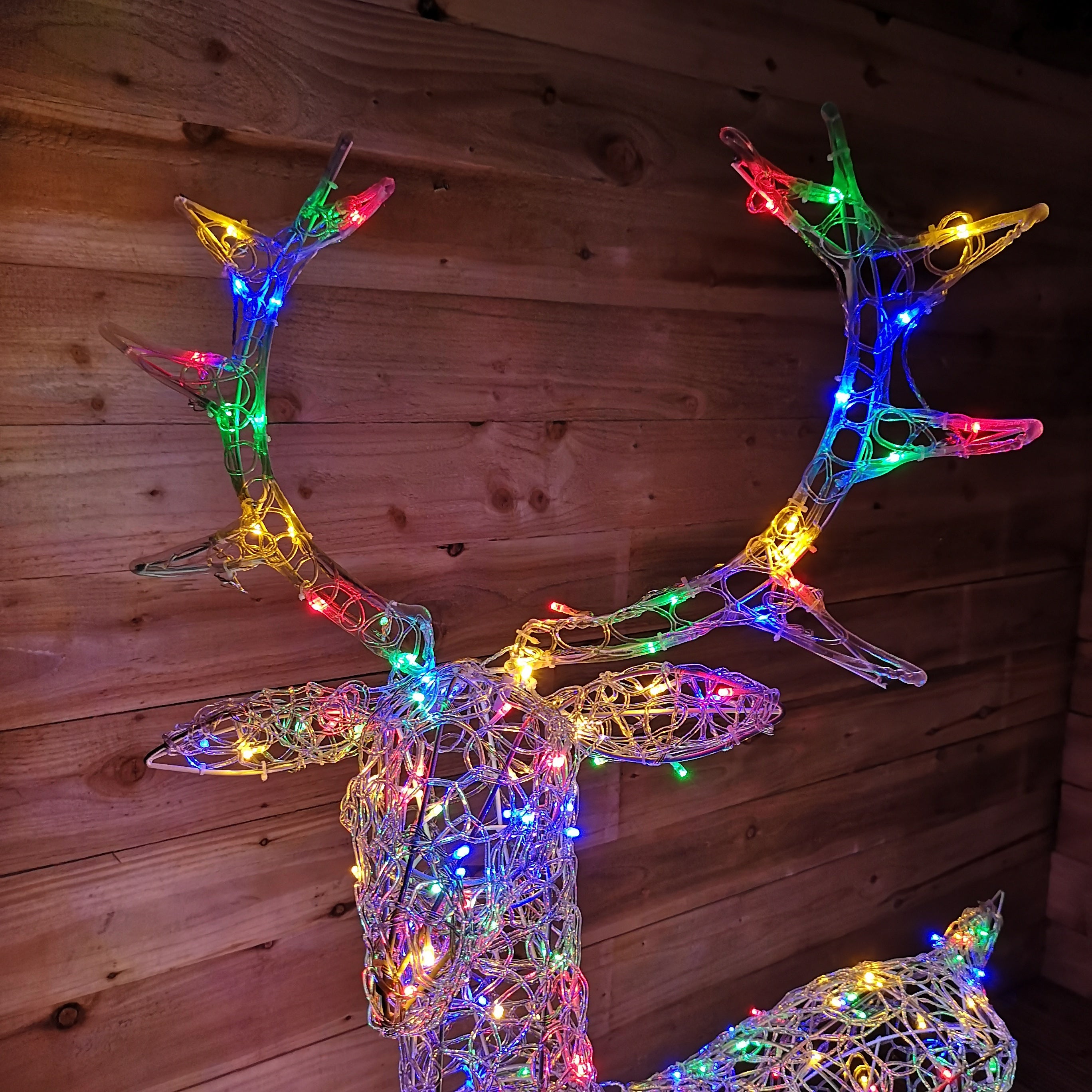 Premier Christmas Soft Acrylic Stag with 300 Multicolored lights 1.4m tall