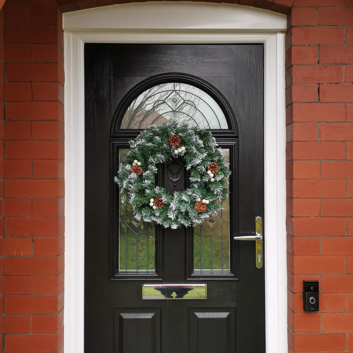 40cm Snow Tips Christmas Door Wreath for Indoor / Outdoor