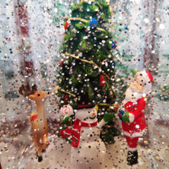 31cm Red Rotating Santa Christmas Scene Warm White LED Water Lantern