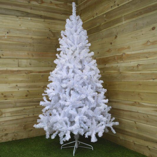 6ft (180cm) Imperial Pine Christmas Tree in White With 525 Tips