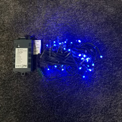 10m Battery Powered Multi Function 100 LED Electric Blue Christmas Lights