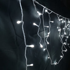 640 LED 16m Premier Christmas Outdoor 8 Function Icicle Lights in Cool White