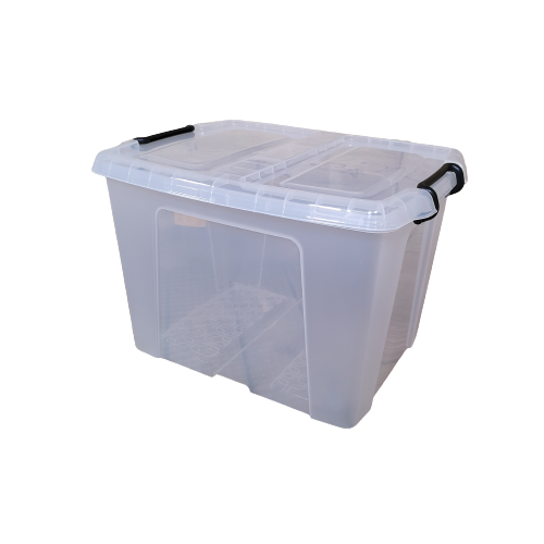 40L Smart Storage Box, Clear with Clear Extra Strong Lid, Stackable an Cheaper Online