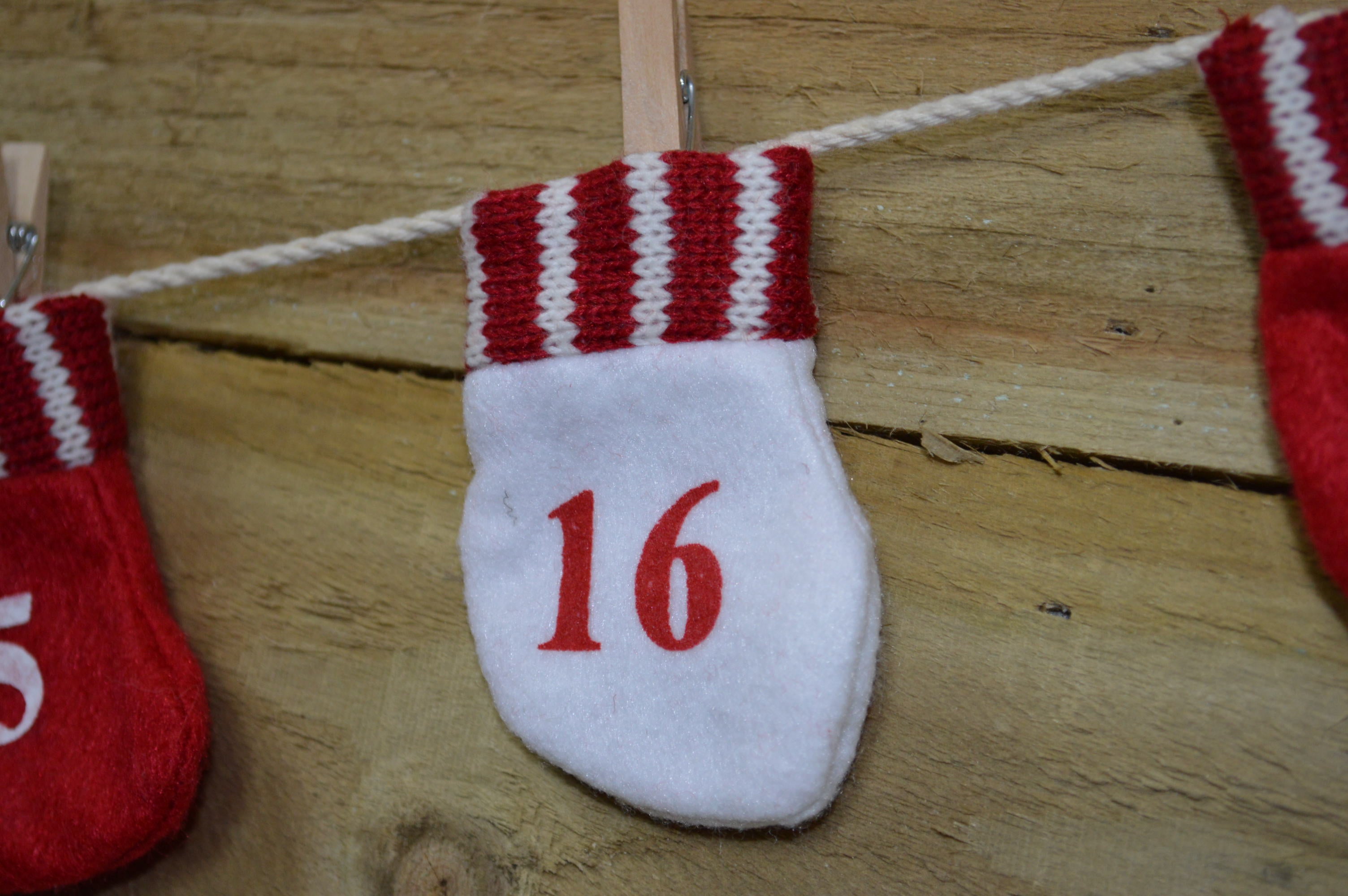 2m Stocking Washing Line Christmas Advent Calendar Garland Empty Resuable