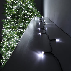 50 LED 5m Premier Christmas Indoor Outdoor Multi Function Battery Operated String Lights with Timer in Cool White