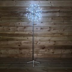 1.8m Champagne Firework Outdoor Christmas Tree with 72 Static 24 Flashing White LEDs