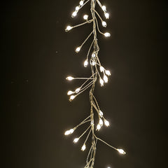 800 LED 5.5m Premier Christmas Indoor Outdoor Wire Cluster Lights with Timer in Warm White