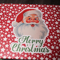 H13 x 33cm x 23cm Flat Pack Sturdy Cardboard Merry Christmas Eve Box with Santa Design