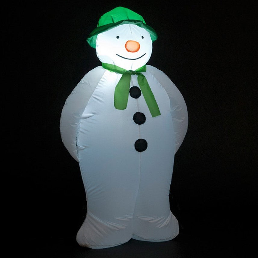 The Snowman 1.8m Inflatable Snowman 6 Ice White LEDs