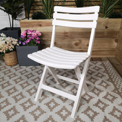 Komodo Lightweight Folding Outdoor Garden Chair in White