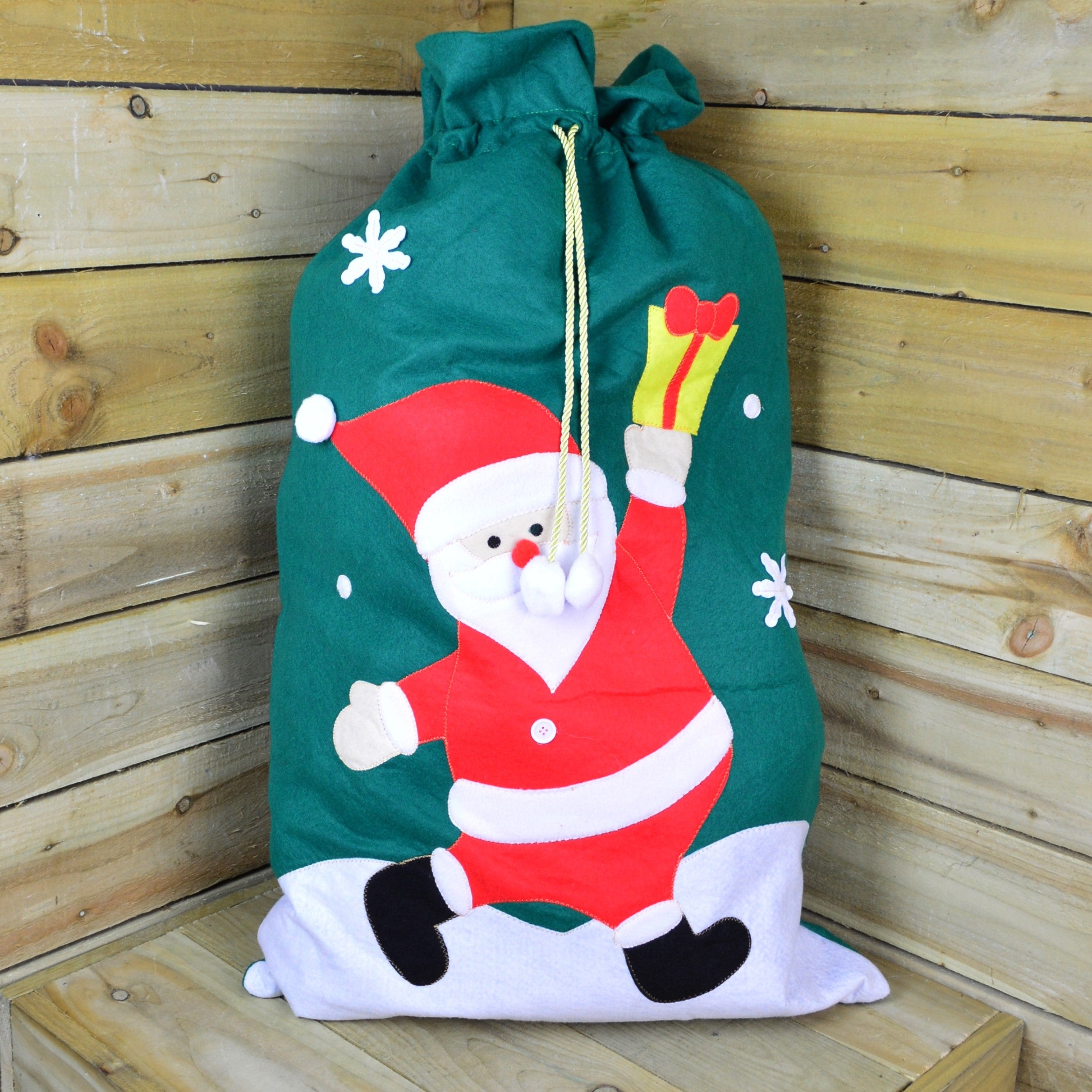 100cm x 60cm Christmas Gift Sack Featuring Your Choice of Santa, Reindeer or Snowman