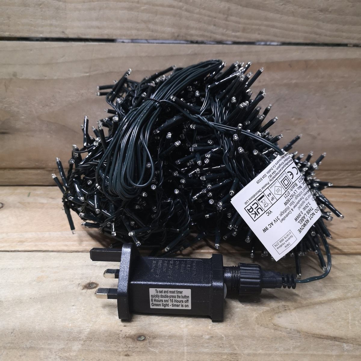 1500 LED 37.5m Premier TreeBrights Christmas Lights with TIMER in Vintage Gold