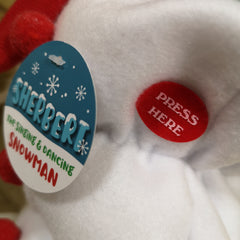 35cm Sherbert Christmas Singing & Dancing Snowman Animated Xmas Decoration Gift