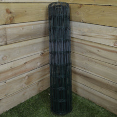 10m x 90cm of Green PVC Plastic Coated Metal Garden Border / Fence
