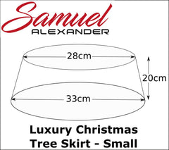 33cm x 20cm Small Willow Christmas Tree Skirt in Natural Brown