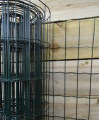10m x 40cm of Green PVC Plastic Coated Metal Garden Border / Fence