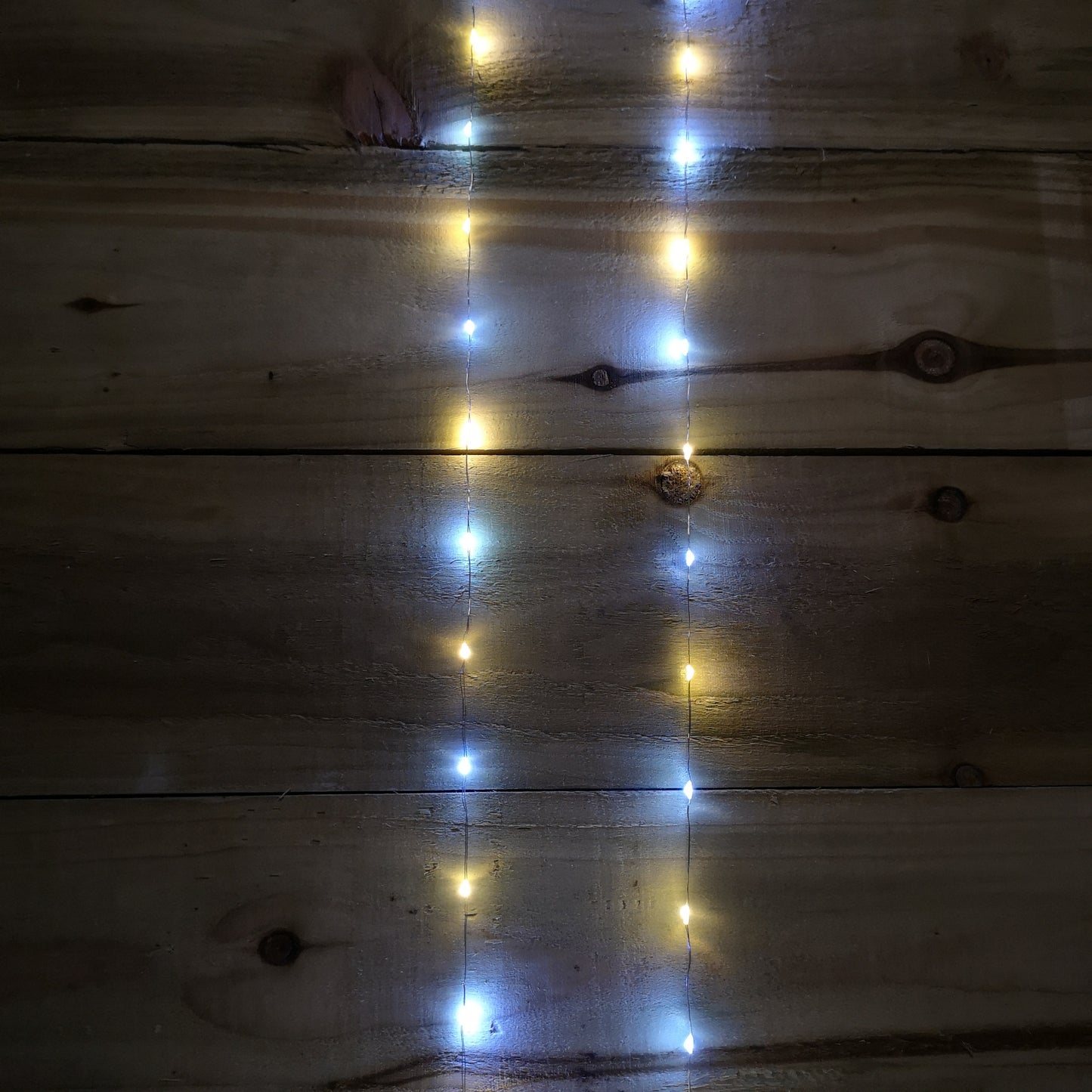 50 LED 2.5m Premier MicroBrights Indoor Outdoor Christmas Multi Function Battery Operated Lights with Timer on Pin Wire in Warm & Cool White