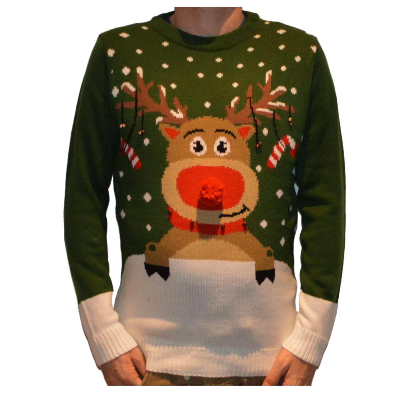 3D Knitted Christmas Jumper in S, M, L, XL or XXL Winter Festive
