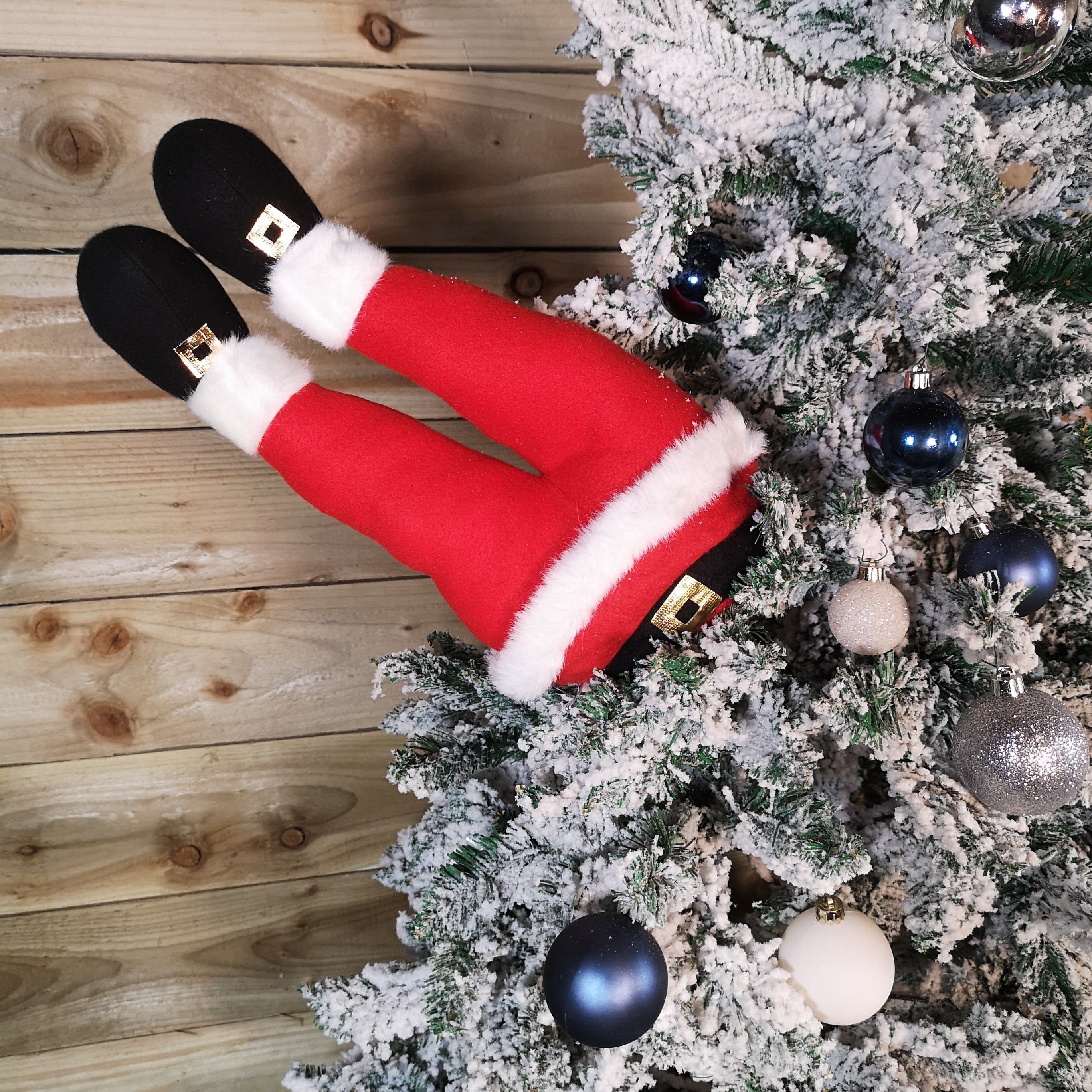 Set of 35cm Santa Legs Decoration to Stick out of your Christmas Tree