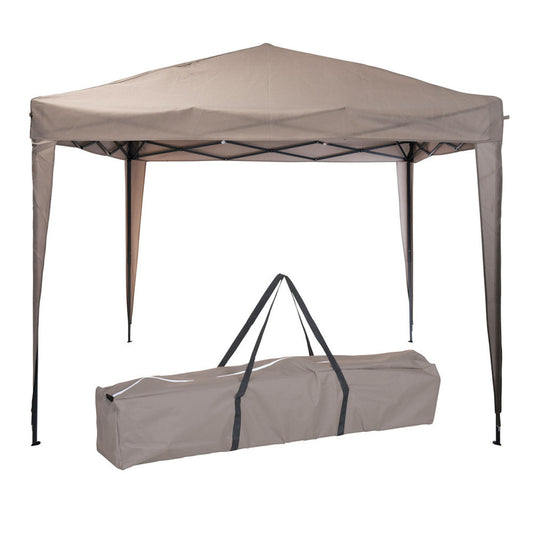 300 x 245cm Gazebo Party Tent in Taupe with Storage Bag for Outdoor Use 1000