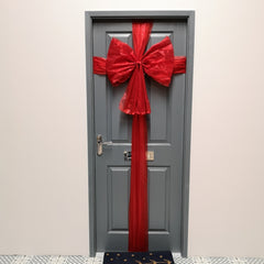Premier 48x60cm Red Christmas Door Bow with Door Ribbon Wrap