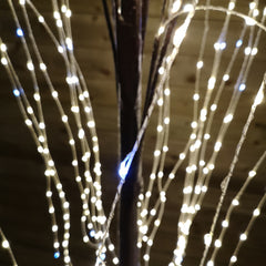 180cm Brown Flocked Willow Tree 600 LED Warm White Garden Christmas Decoration