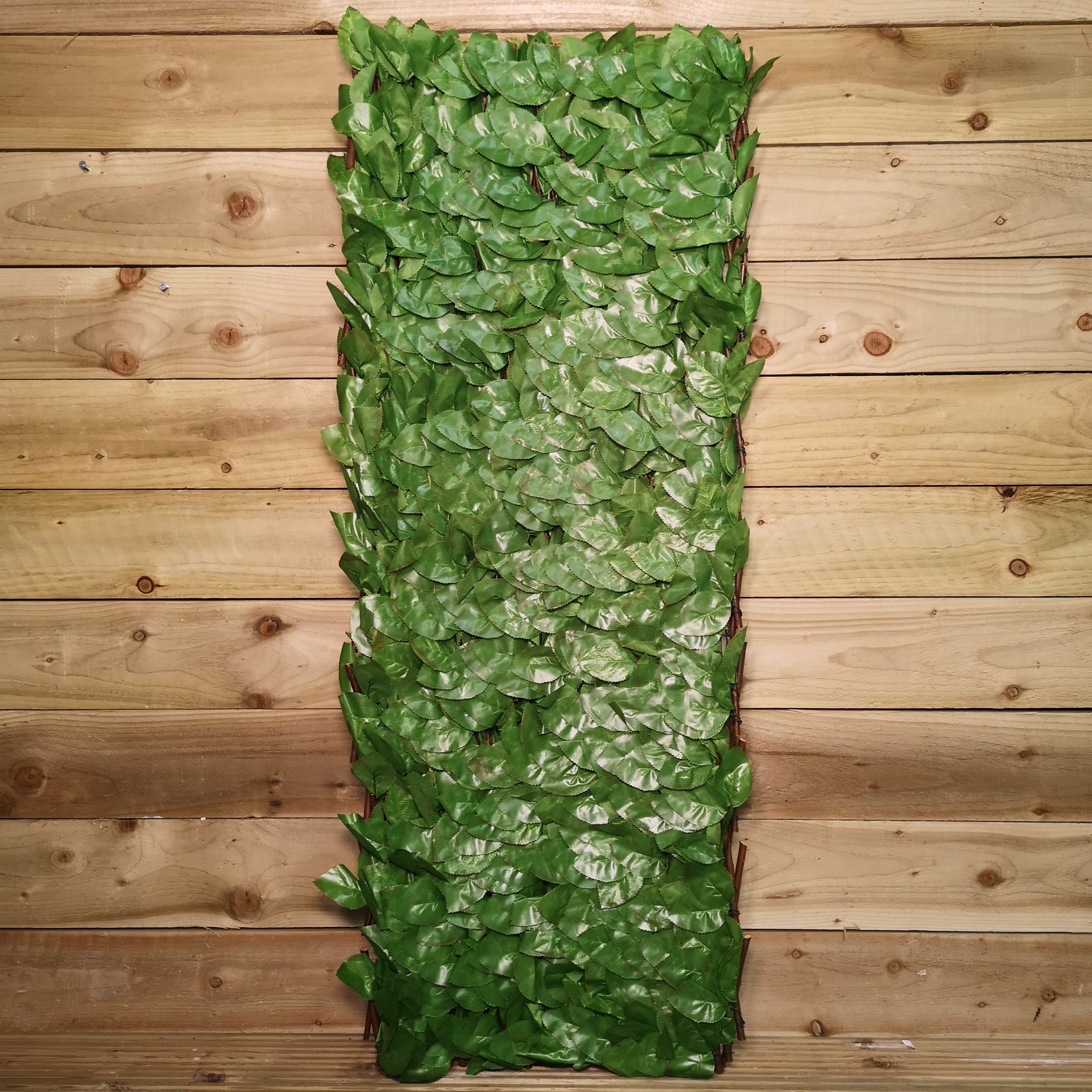 100cm x 200cm Artificial Fence Garden Trellis Privacy Screening Indoor Outdoor Wall Panel - Beech Leaf