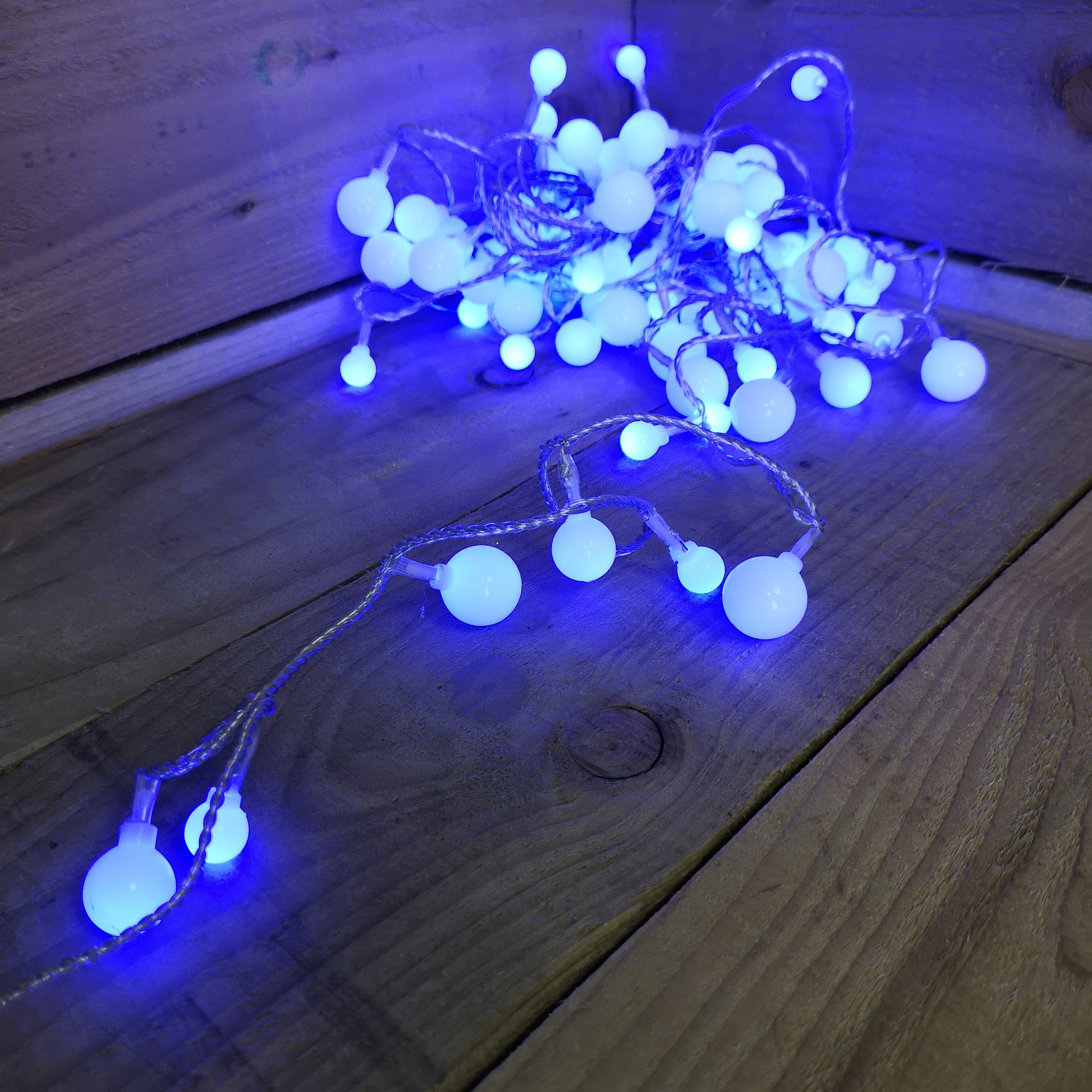 Festive 80 LED Colour Changing Christmas lights Clear Wire Multifunction Indoor Outdoor