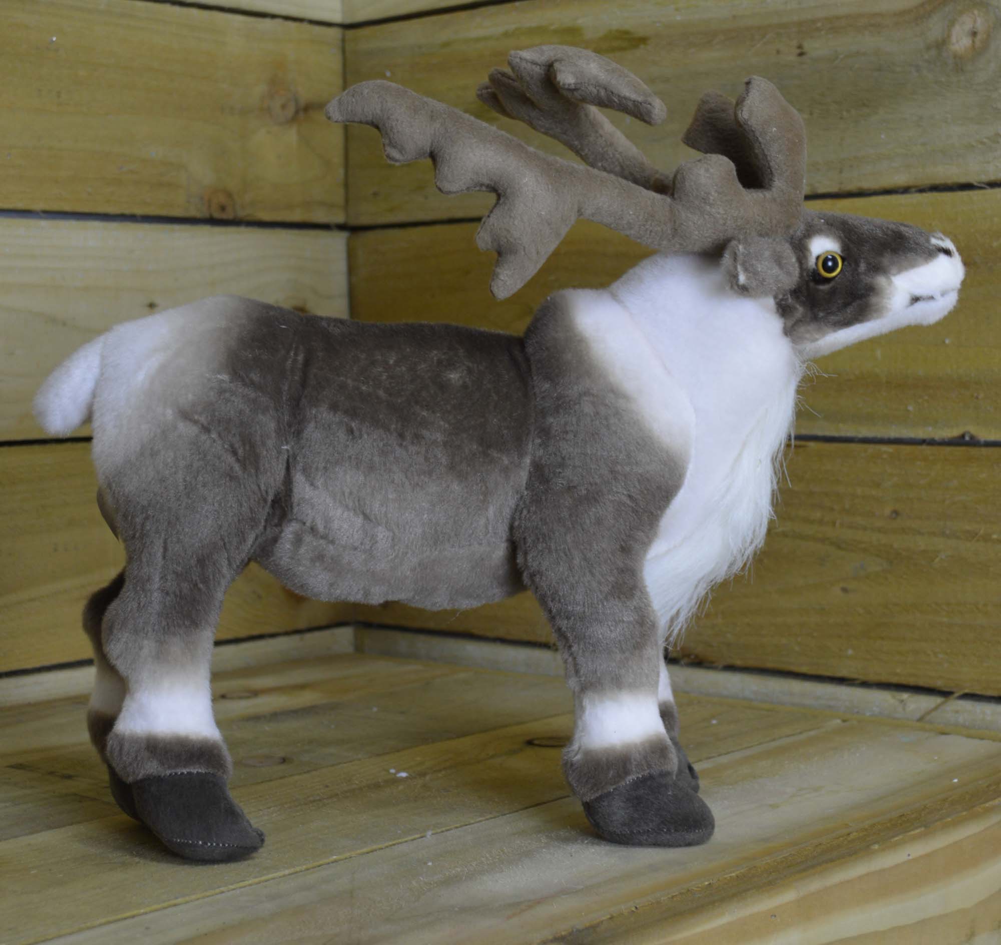 40cm High Standing Fabric Plush Reindeer Christmas Decoration / Ornament