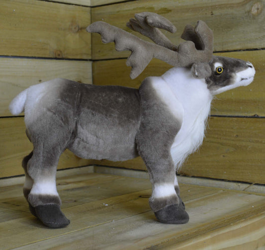 40cm High Standing Fabric Plush Reindeer Christmas Decoration / Ornament