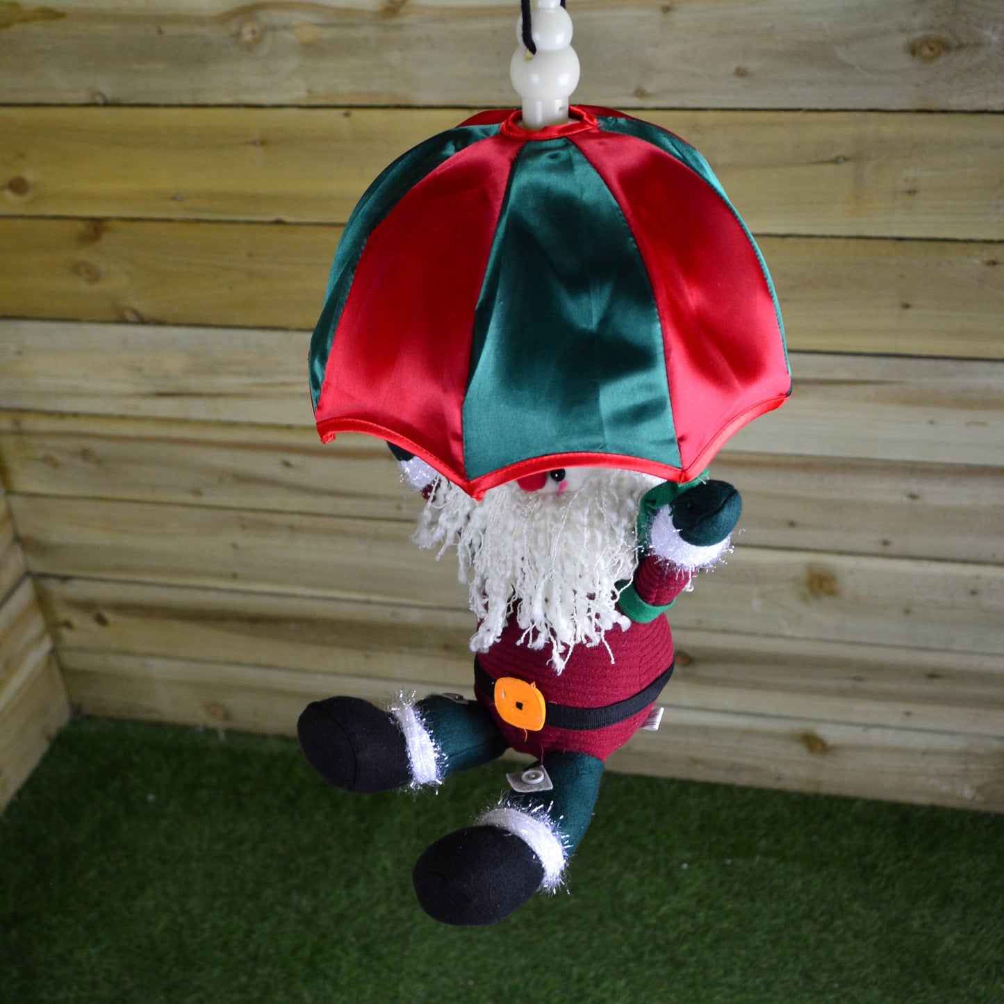 45cm Premier Animated & Musical Parachuting Christmas Character - Santa