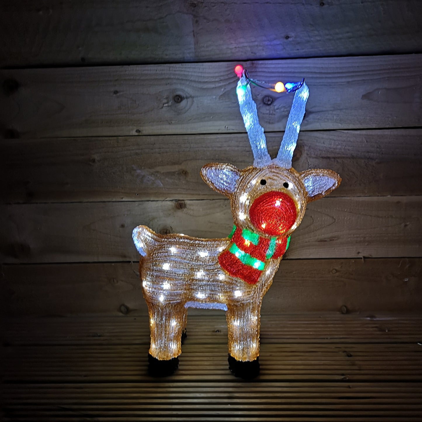 55CM LED Indoor Outdoor Standing Acrylic Reindeer Christmas Decoration