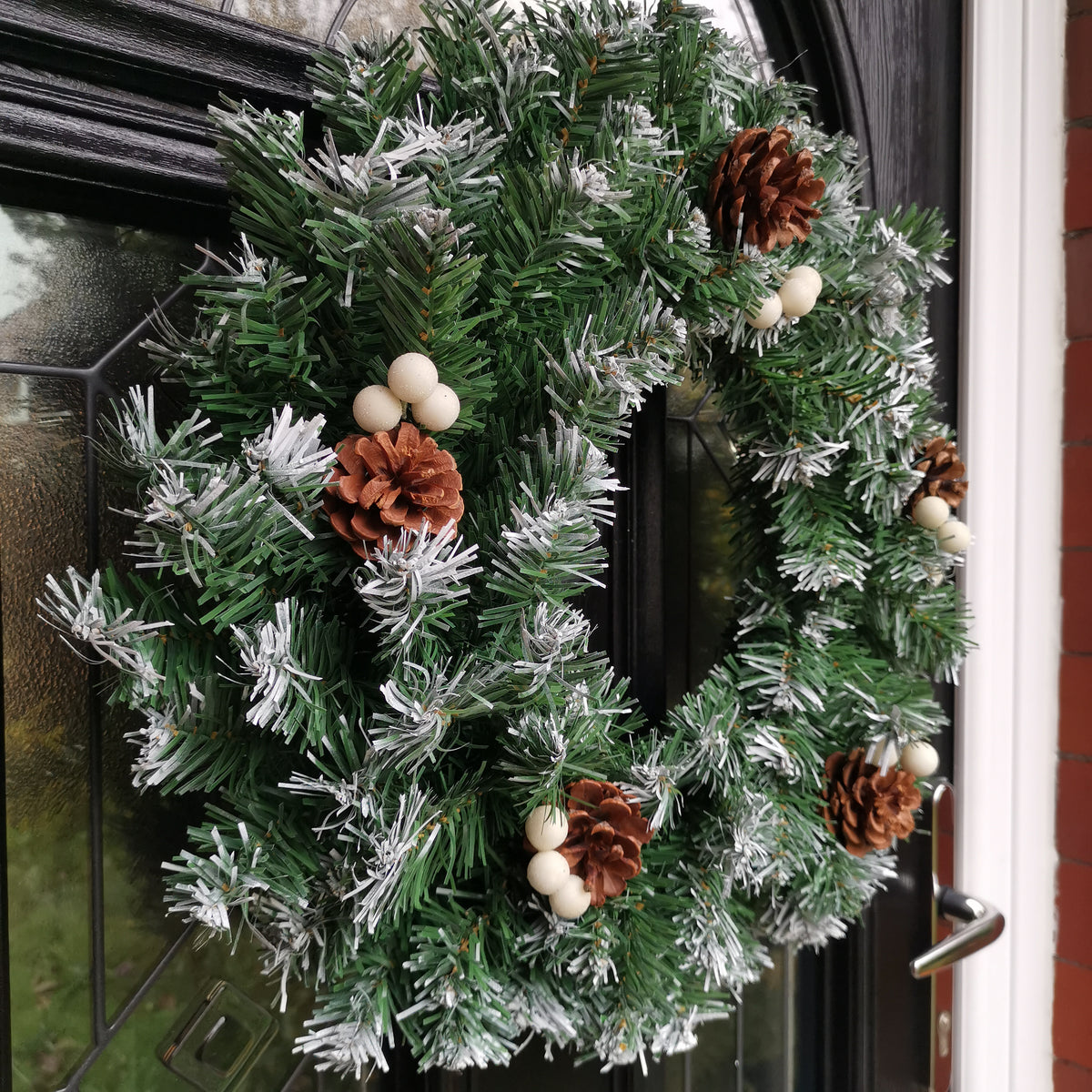 40cm Snow Tips Christmas Door Wreath for Indoor / Outdoor
