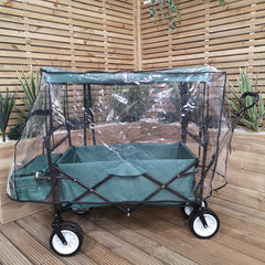Clear Waterproof Cover Only for Folding Festival Camping Storage Trolley
