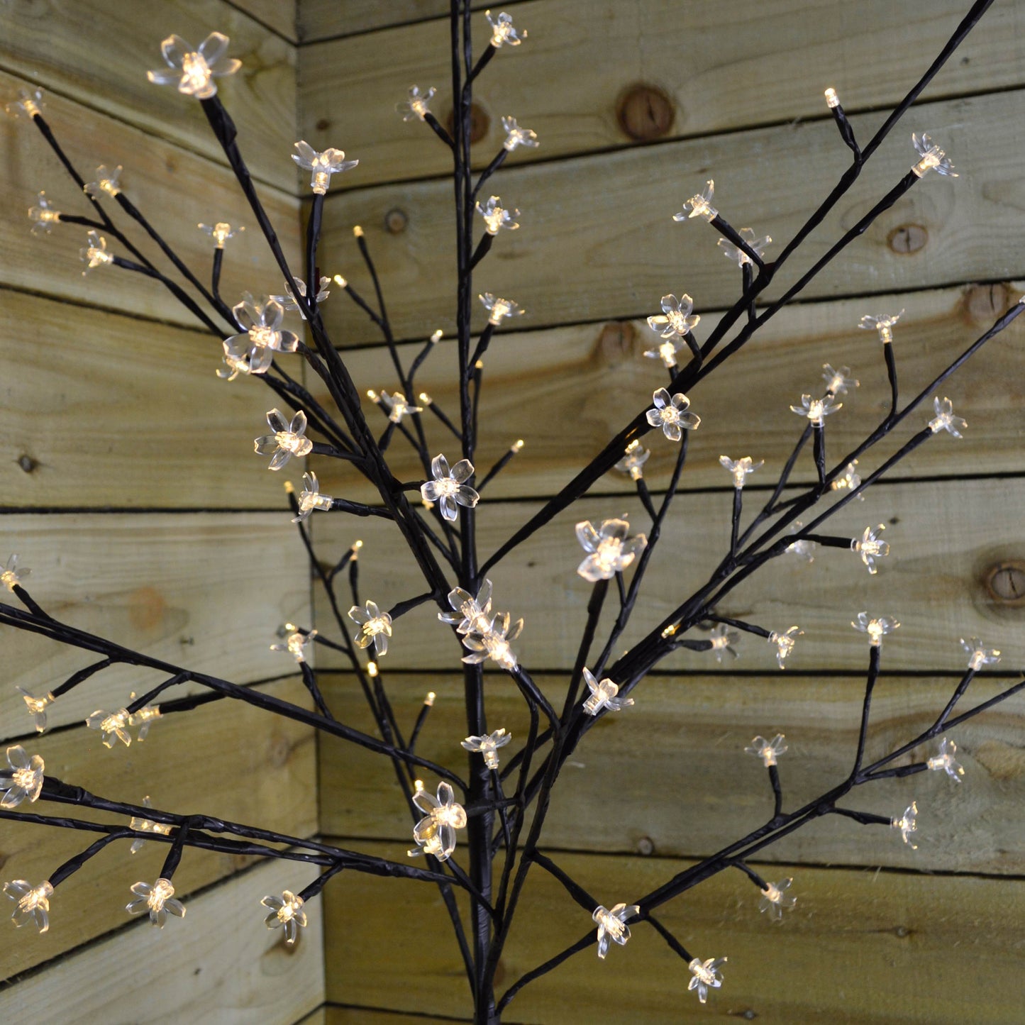Premier 1.5m Battery Cherry Blossom Tree - 96 Warm White LED Lights & Timer