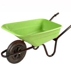 90 Litre Shire Heavy Duty Plastic Wheelbarrow – Lime – Pneumatic Wheel