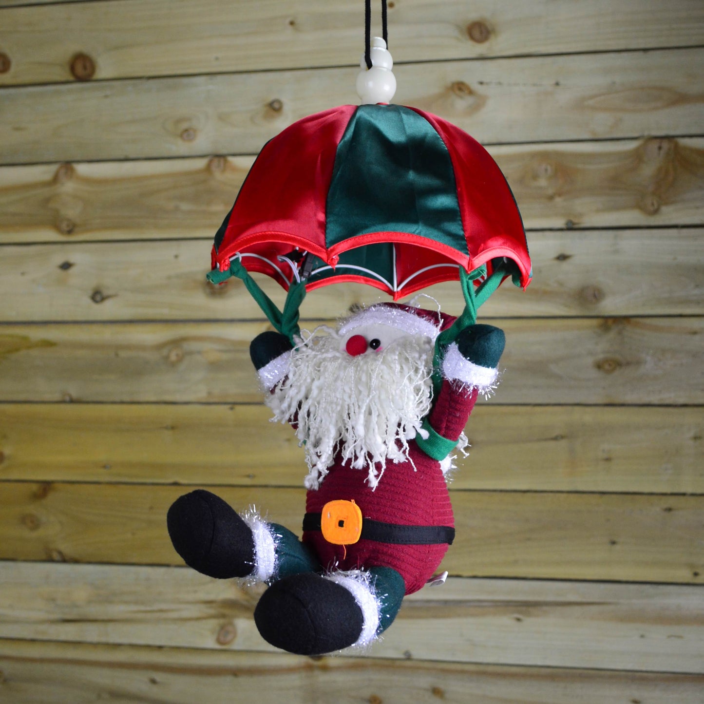 45cm Premier Animated & Musical Parachuting Christmas Character - Santa