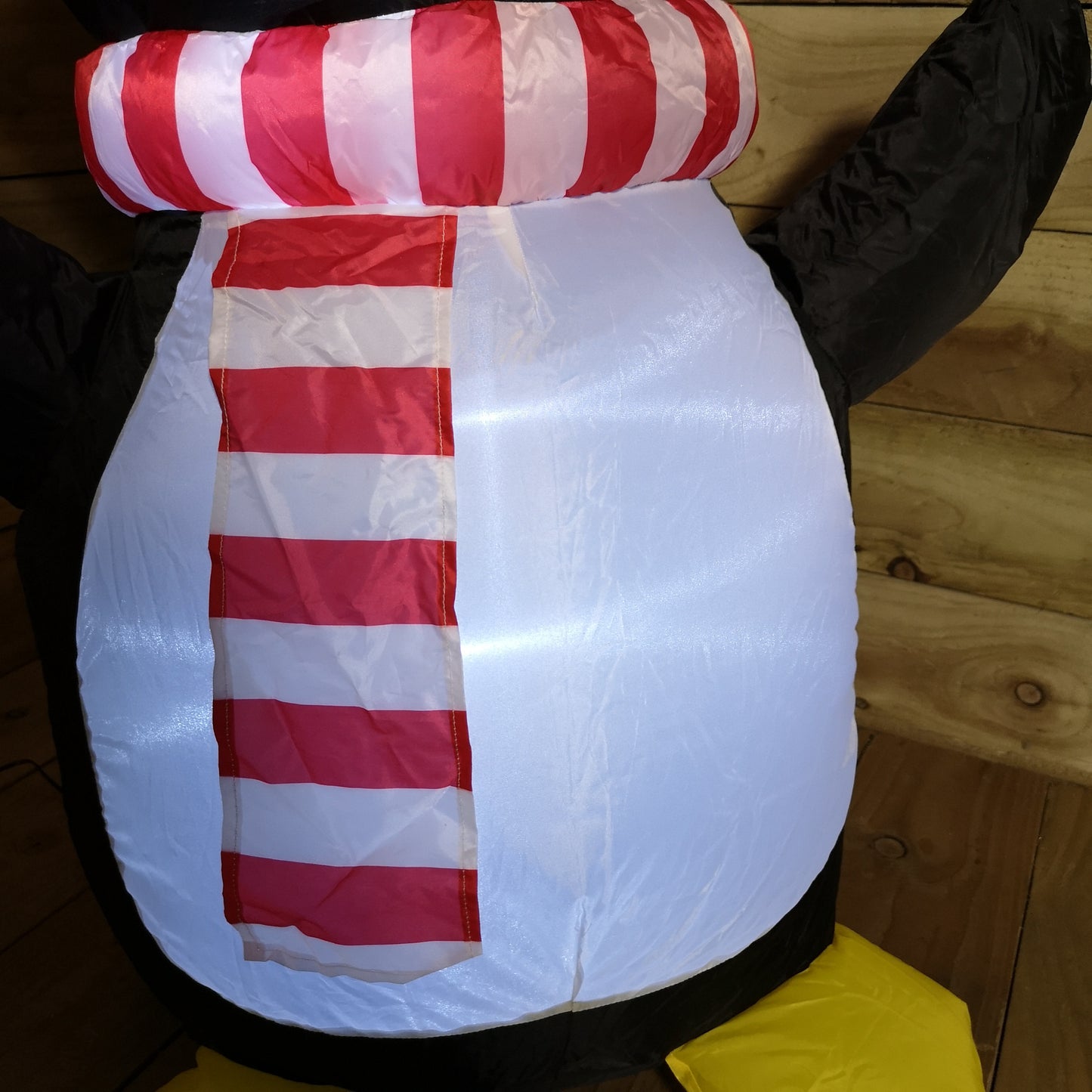 4ft (120cm) LED Christmas Inflatables Outdoor Penguin W/ Candy Cane Decorations