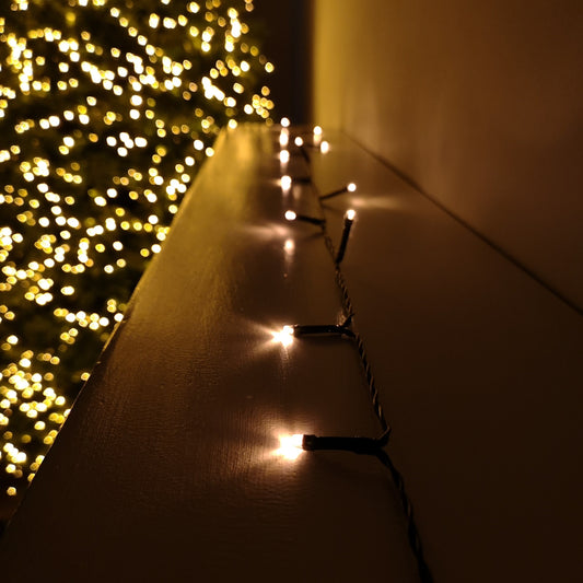 50 LED 5m Premier Christmas Indoor Outdoor Multi Function Battery Operated String Lights with Timer in Vintage Gold 2735