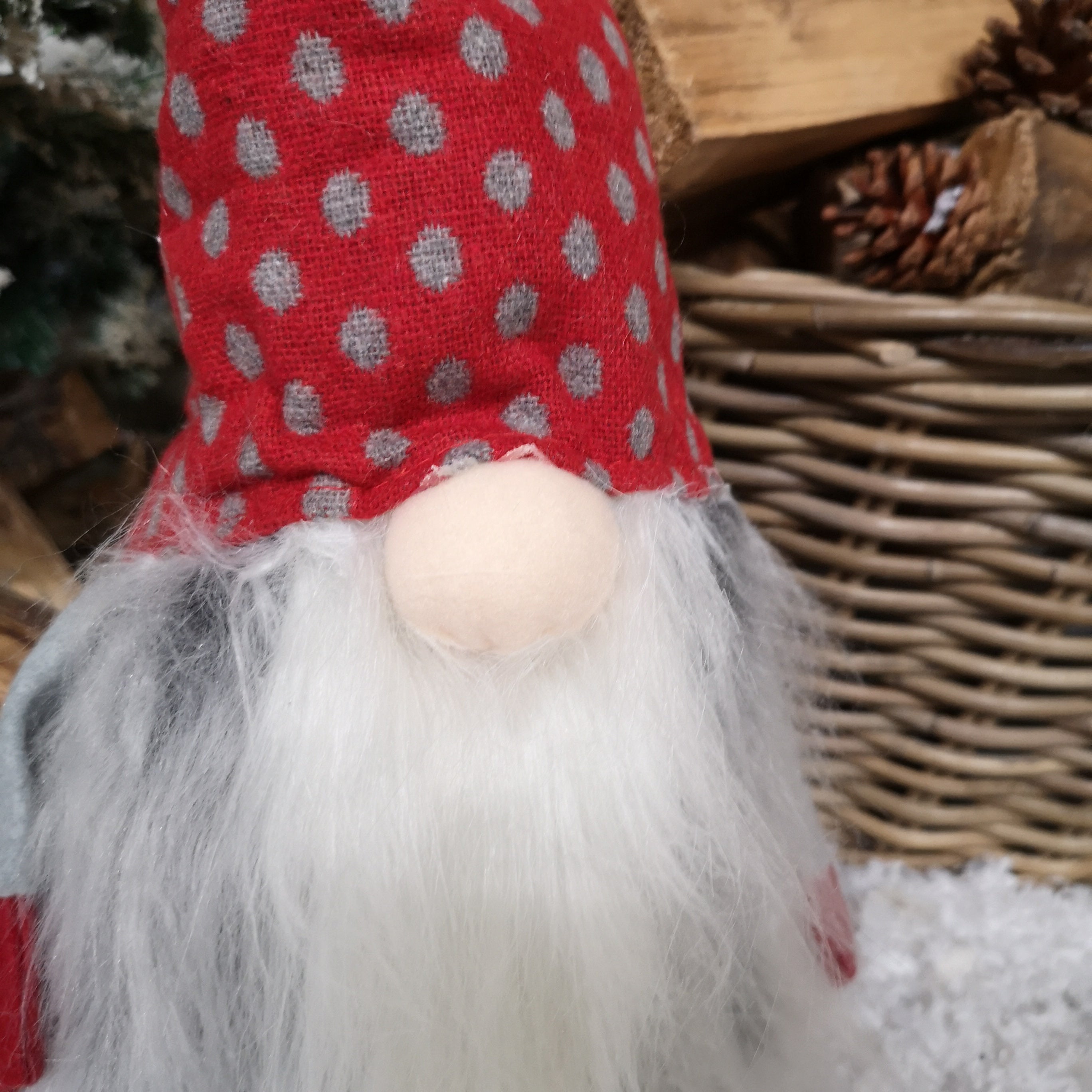 52cm Festive Gonk Cuddly Santa Indoor Christmas Decoration - Choice of Hat Design