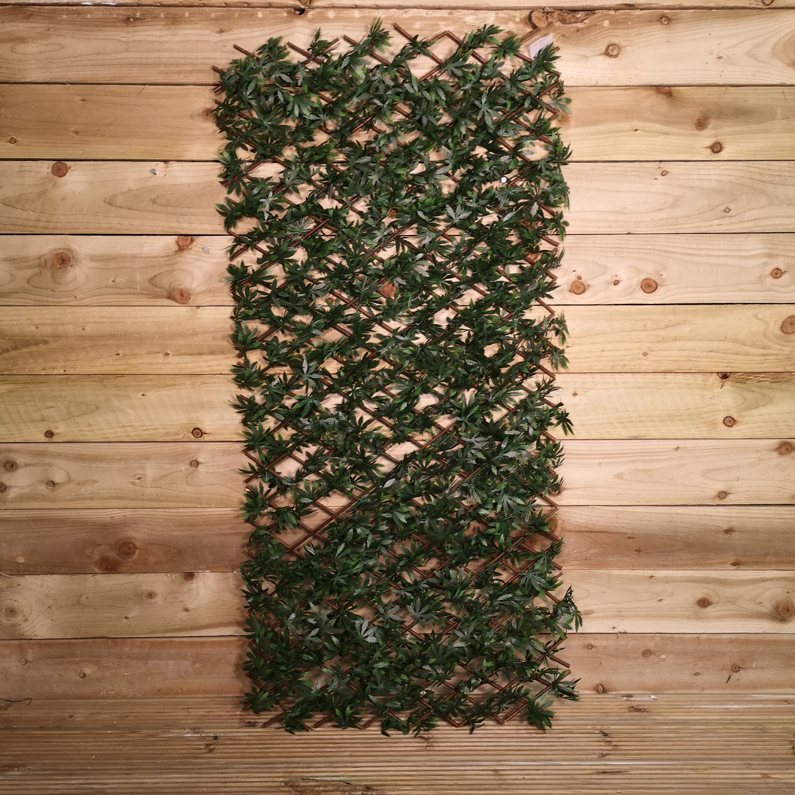 180cm x 60cm Artificial Fence Garden Trellis Privacy Screening Indoor Outdoor Wall Panel - Green Acer